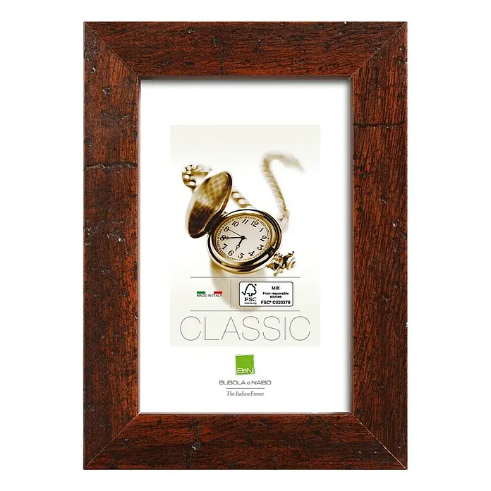 Holzrahmen 3840 - Bildformat: 10 x 15 cm, Rustikal gebeizt, Glas - Eleganter Bilderrahmen aus Holz in dunklem Braun, ideal um Ihre Fotos stilvoll in Szene zu setzen. Klassisches Design für jeden Raum.