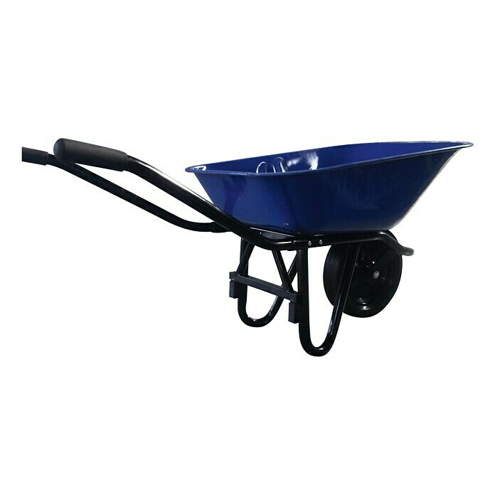 Schubkarre85 l, Material Wanne: Stahl, Blau Front View