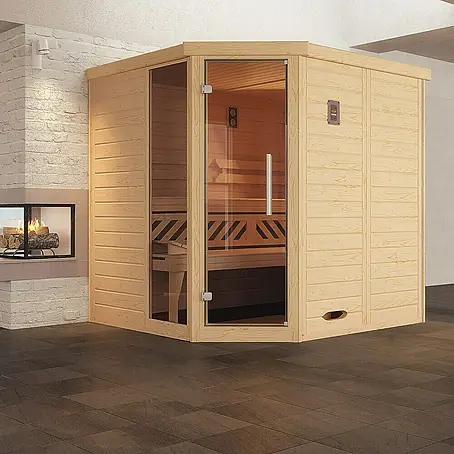 Weka  Massivholzsauna KEMI 7,5 kW OS GT/F Gr.2