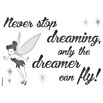 Komar Dekosticker (Never stop dreaming, Grau, 70 x 50 cm)