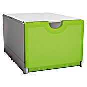 Surplus Systems Aufbewahrungsbox Plus Box (Weiß/Grün, 39,8 x 26,5 x 20,7 cm, Stapellast: 50 kg)