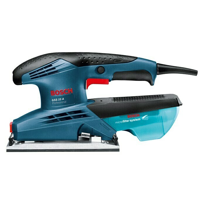 Bosch Professional Schwingschleifer GSS 23 A190 W, Schwingzahl: 24.000 U/min, Schleifplatte: 92 x 182 mm Left Side View