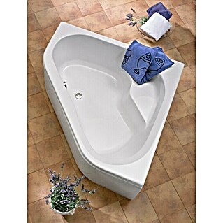 Ottofond Eckbadewanne Tampa (135 x 135 cm, Sanitäracryl, Weiß)