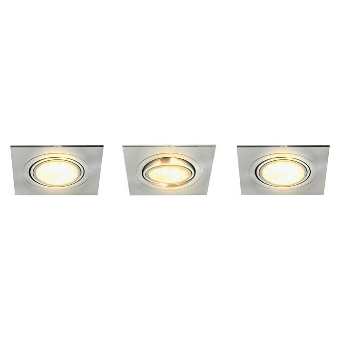 Nickel Warmweiß) Light matt, eckig (15 BAUHAUS LED-Einbauleuchten-Set | Tween W,