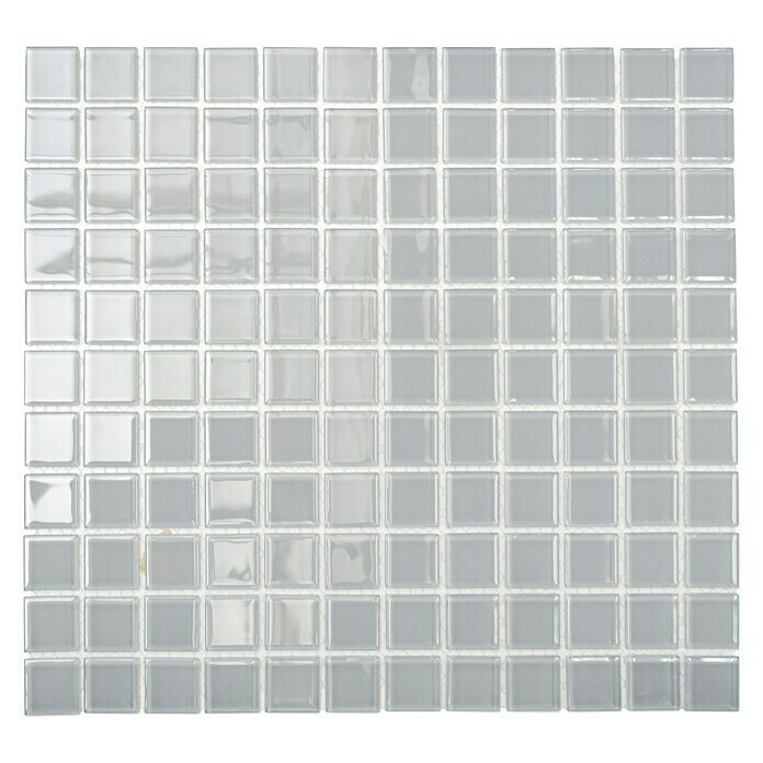 Mosaikfliese Quadrat Crystal Uni CM 4021 (32,7 x 30,2 cm, Hellgrau, Glänzend)