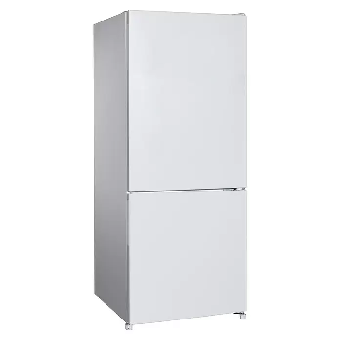 PKM Kühl-Gefrierkombination KG117EW - Nutzinhalt Gesamt: 117 l, 49,5 x 47 x 114 cm, Weiß - Weißer zweitüriger Kühlschrank mit eingelassenen Griffen.