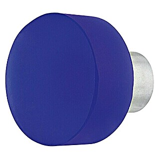 Möbelknopf (Typ Möbelgriff: Knopf, Ø x H: 25 x 22 mm, Glas, Blau)
