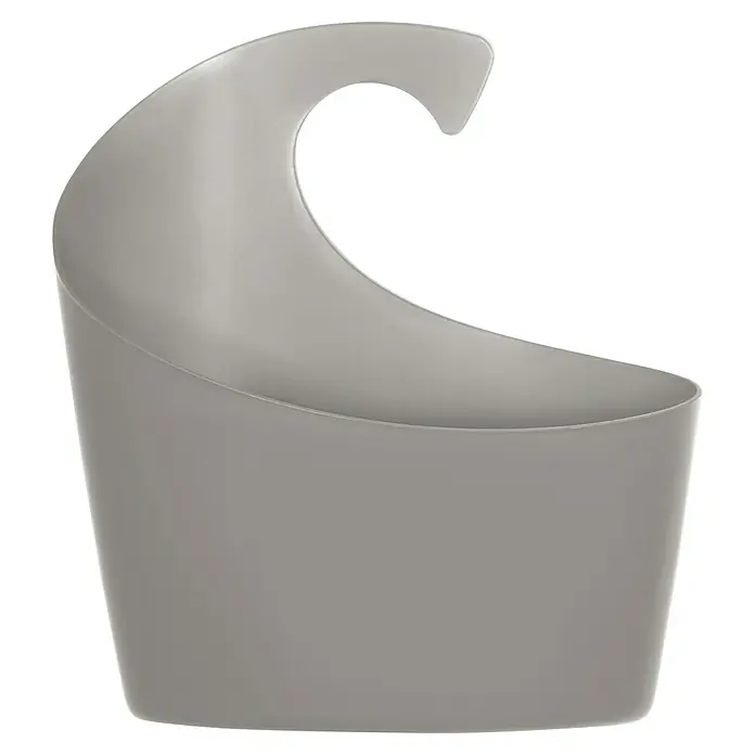 Spirella Sydney Duschkorb - L x B x H: 7,2 x 21,8 x 24,8 cm, Kunststoff, Taupe - Grauer Hängekorb mit integriertem Haken, ideal für Badezimmer oder Küche, zur Aufbewahrung von Kleinigkeiten. Praktisch und stilvoll.