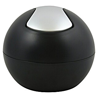 Spirella Standard-Mülleimer Bowl (Ø x H: 16 x 14 cm, 1 l, Schwarz matt)