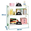 Simonrack Simonclassic Estantería metálica Comfort Plus (Al x An x Pr: 90 x 100 x 30 cm, Capacidad de carga por balda: 100 kg, Número de baldas: 3 ud., Atornillado, Blanco) | BAUHAUS