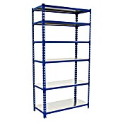 Simonrack Simonclick Metallregal (L x B x H: 30 x 110 x 250 cm, Traglast: 180 kg/Boden, Anzahl Böden: 6 Stk., Blau)