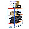 Simonrack Simonclick Estantería metálica Mini (Al x An x Pr: 100 x 80 x 30 cm, Capacidad de carga por balda: 180 kg, Número de baldas: 3 ud., Inserción, Azul/Naranja) | BAUHAUS