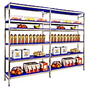 Simonrack Simoninox Estantería metálica Inicial (Al x An x Pr: 200 x 329 x 50 cm, Capacidad de carga por balda: 180 kg, Número de baldas: 6 ud., Inserción, Material balda: Plástico) | BAUHAUS
