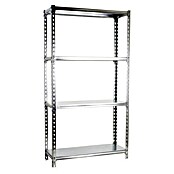 Simonrack Simonclick Metallregal Simonclick Mega Plus (H x B x T: 150 x 120 x 50 cm, Traglast pro Boden: 200 kg, Anzahl Böden: 4 Stk., Stecken, Silber/Silber) | BAUHAUS