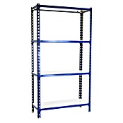 Simonrack Simonclick Metallregal Simonclick Mega Plus (H x B x T: 150 x 120 x 30 cm, Traglast pro Boden: 200 kg, Anzahl Böden: 4 Stk., Stecken, Blau/Weiß) | BAUHAUS