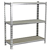 Simonrack Maderclick Estantería metálica Megaplus (Al x An x Pr: 90 x 120 x 30 cm, Capacidad de carga por balda: 200 kg, Número de baldas: 3 ud., Inserción, Galvanizado/Madera) | BAUHAUS