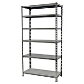 Simonrack Simonclick Metallregal Simonclick Plus (H x B x T: 250 x 100 x 30 cm, Traglast pro Boden: 180 kg, Anzahl Böden: 6 Stk., Stecken, Grau/Grau) | BAUHAUS