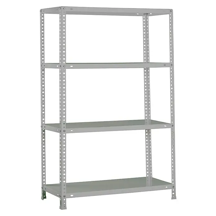 Simonrack Simonclassic Metallregal Advantage Mini - H x B x T: 150 x 80 x 30 cm, Traglast pro Boden: 75 kg, Anzahl Böden: 4 Stk., Schrauben, Grau - Metallregal mit vier Ebenen. Das Regal hat eine graue Farbe und ist für die Lagerung von Gegenständen geeignet.\n