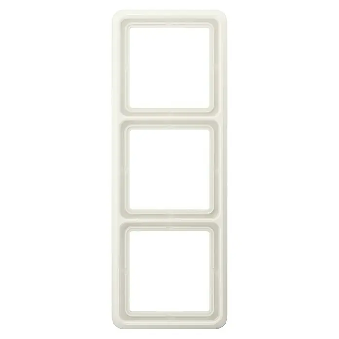 Jung CD 500 Abdeckrahmen CD583W - Weiß, 3-fach, Kunststoff - Eine cremefarbene, vertikale 3-fach Steckdosenleiste, ideal für die Wandmontage und diskrete Integration in jeden Raum.