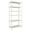 Simonrack Maderclick Estantería metálica Superplus (Al x An x Pr: 250 x 110 x 30 cm, Capacidad de carga por balda: 200 kg, Número de baldas: 6 ud., Inserción, Blanco/Madera) | BAUHAUS