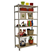 Simonrack Maderclick Metallregal Maderclick SuperPlus (H x B x T: 250 x 110 x 40 cm, Traglast pro Boden: 200 kg, Anzahl Böden: 6 Stk., Stecken, Silber) | BAUHAUS