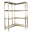 Simonrack Simoninox Abschlussregal (H x B x T: 200 x 136 x 50 cm, Traglast pro Boden: 200 kg, Anzahl Böden: 4 Stk., Stecken, Material Boden: Metall) | BAUHAUS