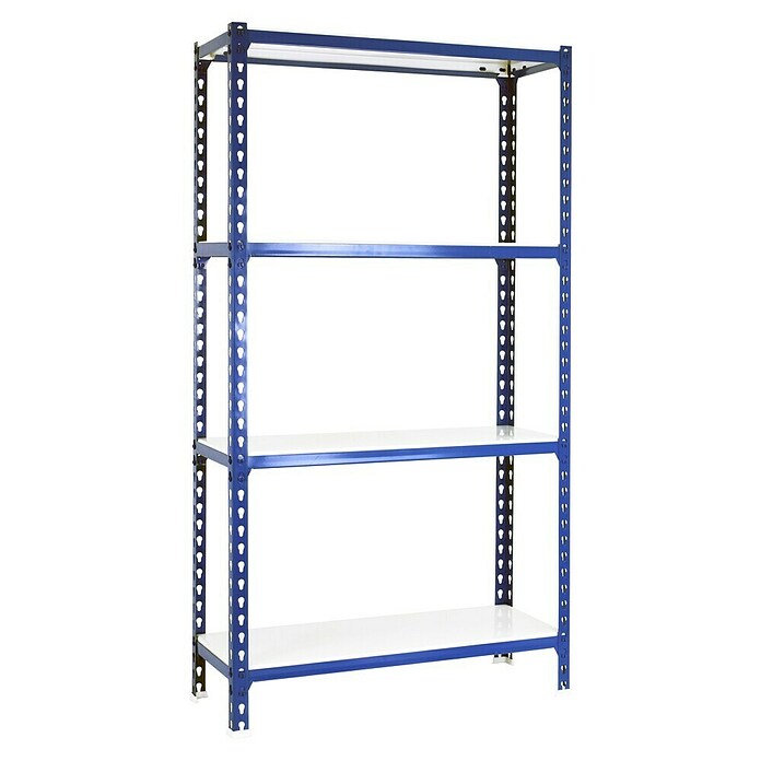 Simonrack Simonclick Metallregal (L x B x H: 30 x 110 x 150 cm, Traglast: 180 kg/Boden, Anzahl Böden: 4 Stk., Blau)