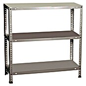 Simonrack Simonclassic Metallregal Comfort Mini (H x B x T: 100 x 80 x 50 cm, Traglast pro Boden: 100 kg, Anzahl Böden: 3 Stk., Schrauben, Grau) | BAUHAUS