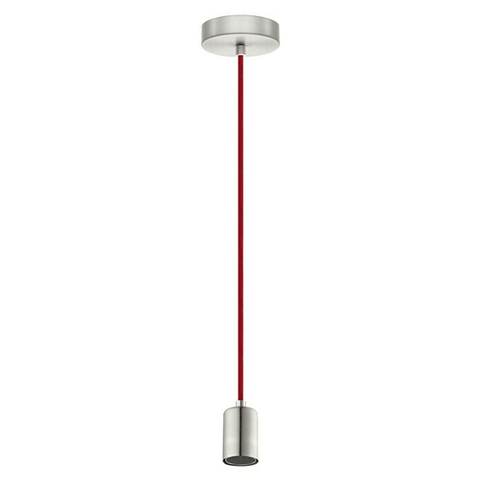 Eglo Lámpara colgante redonda Yorth (Rojo, Altura: 200 cm, 60 W, E27)