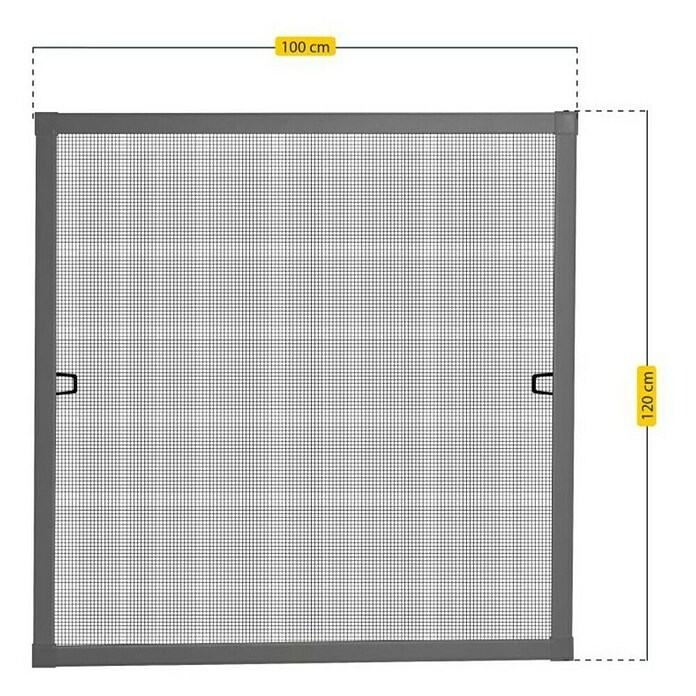 Schellenberg Zaščita proti mrčesu za okna  (Š x V: 100 x 120 cm, Barva okvirja: Antracit) | 1195 - Fliegengitter | AAEF - Fliegenschutz | AAE - Beschläge | AA - Eisenwaren | A - Eisenwaren | BAUHAUS