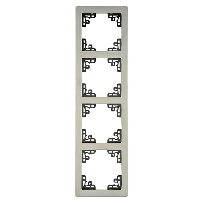 Voltomat FERA Abdeckrahmen (4-fach, Silber, Edelstahl, Unterputz)