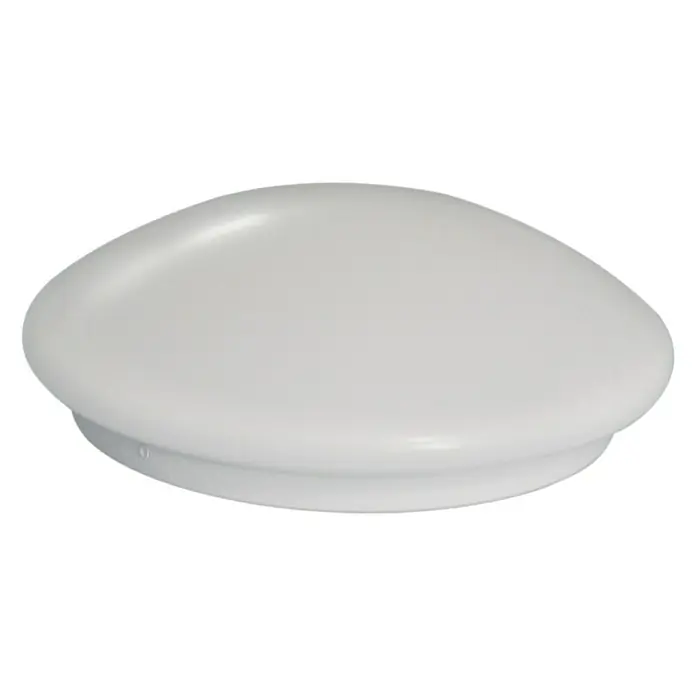 Tween Light LED-Deckenleuchte rund Eco - 11,5 W, Ø x H: 26 x 8,5 cm, Opal/Weiß, Warmweiß - Nahaufnahme einer weißen, runden Deckenleuchte. Das schlichte Design sorgt für eine helle und moderne Beleuchtung im Raum.