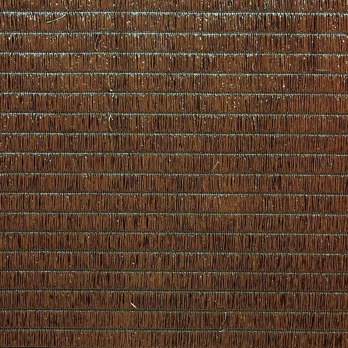 Gardol Balkonsichtschutz Raffia - Braun, 300 x 90 cm - Nahaufnahme eines strukturierten, braunen Sonnenschutznetzes, das Licht filtert und Privatsphäre bietet.