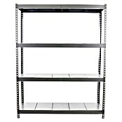 Simonrack Simontaller Metallregal Ecoforte Metall (H x B x T: 200 x 150 x 60 cm, Traglast pro Boden: 400 kg, Anzahl Böden: 4 Stk., Stecken, Grau) | BAUHAUS