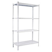 Simonrack Simonclick Schwerlastregal Ecoclick SuperPlus (H x B x T: 150 x 110 x 40 cm, Traglast pro Boden: 70 kg, Anzahl Böden: 4 Stk., Stecken, Weiß) | BAUHAUS