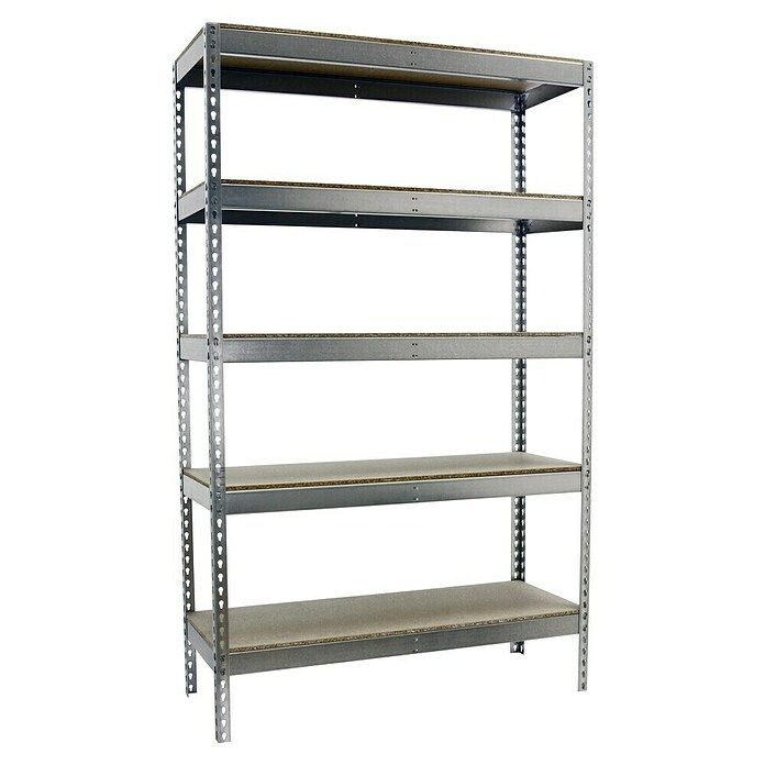 Simonrack Simontaller Metall-Schwerlastregal (L x B x H: 45 x 150 x 250 cm, Traglast: 400 kg/Boden, Anzahl Böden: 5 Stk.)