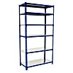 Simonrack Simonclick Metallregal Simonclick Plus (H x B x T: 250 x 100 x 40 cm, Traglast pro Boden: 180 kg, Anzahl Böden: 6 Stk., Stecken, Blau) | BAUHAUS