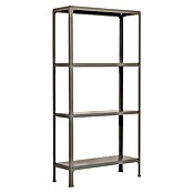 Simonrack Simonhome Metallregal (L x B x H: 30 x 80 x 160 cm, Traglast: 150 kg/Boden, Anzahl Böden: 4 Stk., Grau)