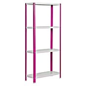 Simonrack Simonhome Metallregal (L x B x H: 40 x 80 x 160 cm, Traglast: 100 kg/Boden, Anzahl Böden: 4 Stk., Rosa)