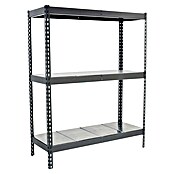 Simonrack Simontaller Metallregal Ecoforte Metall (H x B x T: 150 x 120 x 60 cm, Traglast pro Boden: 400 kg, Anzahl Böden: 3 Stk., Stecken, Grau) | BAUHAUS