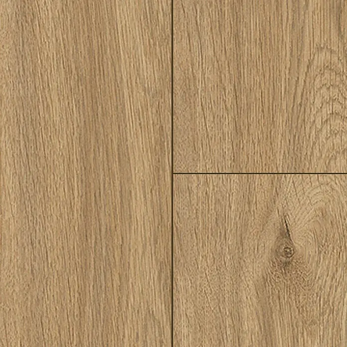 Krono Original Laminat Super Natural - Clearwater Oak, Landhausdiele, 1.288 x 195 x 8 mm - Nahaufnahme des Holzfußbodens mit natürlichen Holzmaserungen. Ideal für elegante Innenräume mit rustikalem Flair.