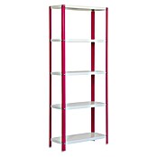 Simonrack Simonhome Metallregal (L x B x H: 40 x 100 x 180 cm, Traglast: 100 kg/Boden, Anzahl Böden: 5 Stk., Rosa)