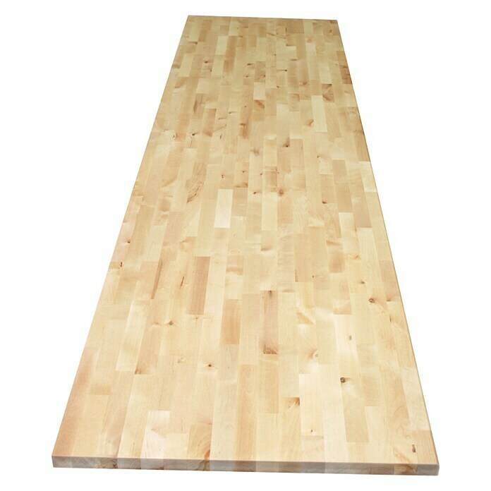 Exclusivholz Encimera de madera maciza (Abedul, 400 x 80 x 2,7 cm)