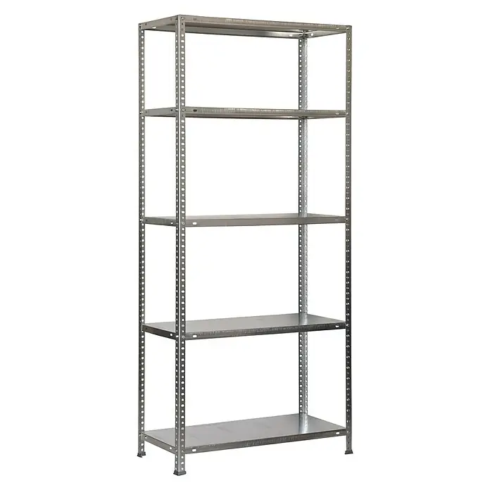 Simonrack Simonclassic Metallregal Comfort Super Plus - H x B x T: 200 x 110 x 40 cm, Traglast pro Boden: 100 kg, Anzahl Böden: 5 Stk., Schrauben, Silber - Metallregal mit 5 Regalböden. Das Regal ist ideal für Lagerung und Organisation in Werkstatt, Keller oder Garage.