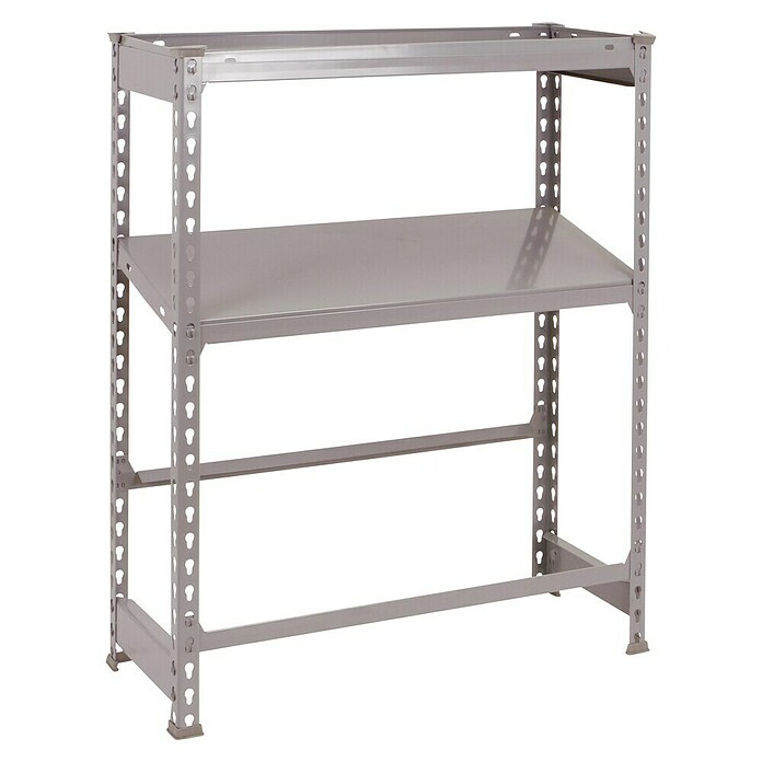 Simonrack Simonbottle Getränkekistenregal Shelf (H x B x T: 100 x 80 x 30 cm, Anzahl Böden: 3 Stk., Traglast Einlegeboden: 100 kg, Stecken, Grau) | BAUHAUS