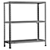 Simonrack Simonclassic Metallregal Comfort Mini (H x B x T: 100 x 80 x 40 cm, Traglast pro Boden: 100 kg, Anzahl Böden: 3 Stk., Schrauben, Grau) | BAUHAUS