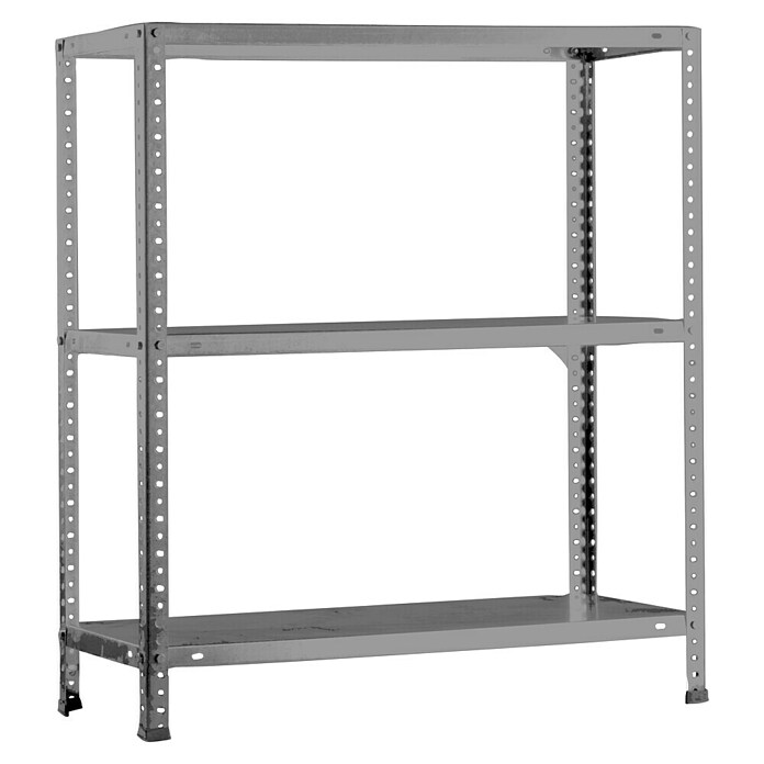 Simonrack Simonclassic Metallregal Advantage Super Plus (H x B x T: 100 x 110 x 50 cm, Traglast pro Boden: 75 kg, Anzahl Böden: 3 Stk., Schrauben, Grau) | BAUHAUS