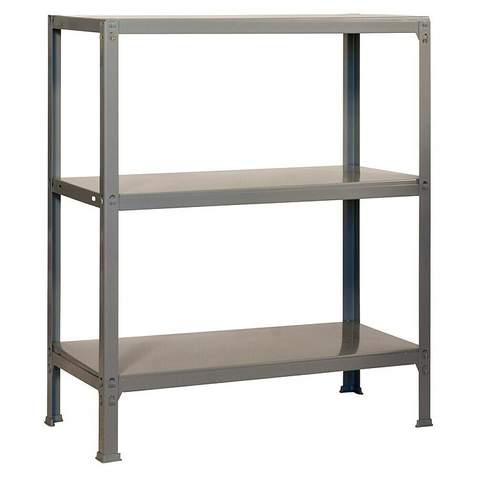 Simonrack Simonhome Estantería metálica Fileclick Mini (L x An x Al: 36 x 80 x 90 cm, Capacidad de carga: 100 kg/balda, Número de baldas: 3 ud., Gris)