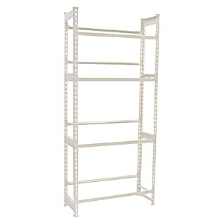 Simonrack Simonbottle Estantería para cajas de bebidas (Al x An x Pr: 200 x 80 x 30 cm, Carga límite balda: 100 kg, Número de baldas: 4 ud., Inserción, Blanco)