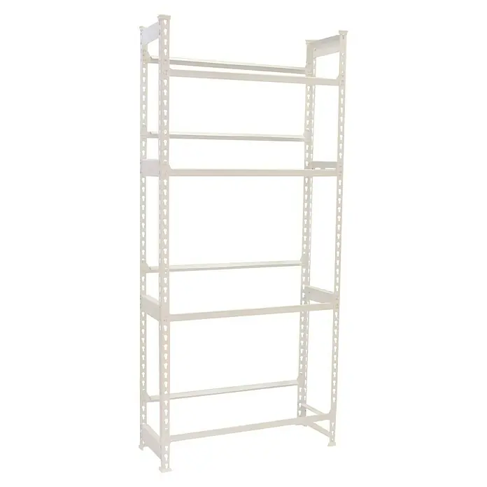 Simonrack Simonbottle Getränkekistenregal Bottleclick - H x B x T: 200 x 80 x 30 cm, Traglast Einlegeboden: 100 kg, Anzahl Böden: 4 Stk., Stecken, Weiß - Das weiße Regal bietet viel Stauraum für verschiedene Gegenstände und fügt sich gut in moderne Einrichtungen ein.